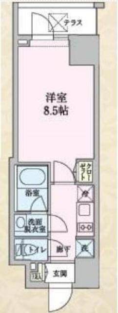 S-RESIDENCE清澄白河(1K/3階)の間取り写真
