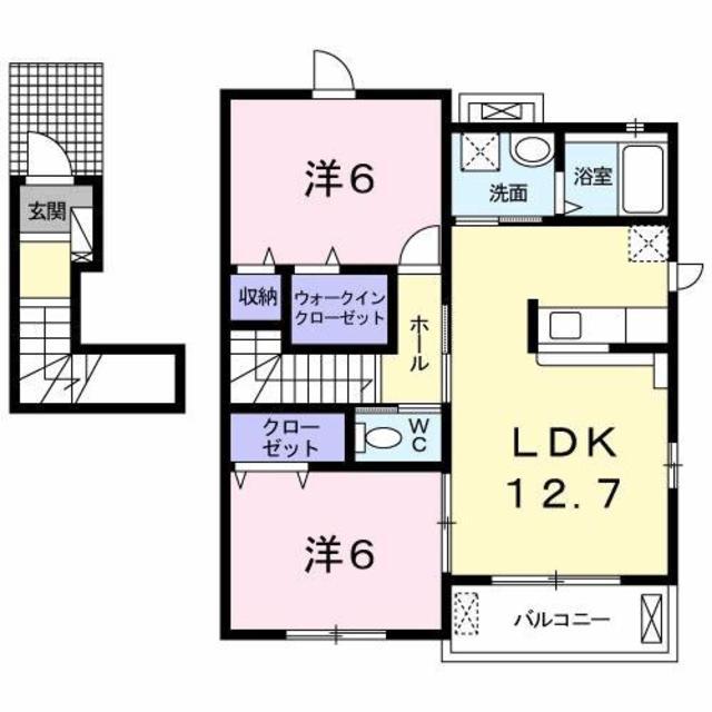 パークハウス(2LDK/2階)の間取り写真
