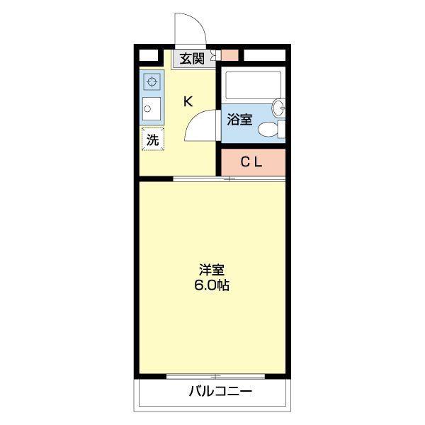 パールハイツ(1K/2階)の間取り写真