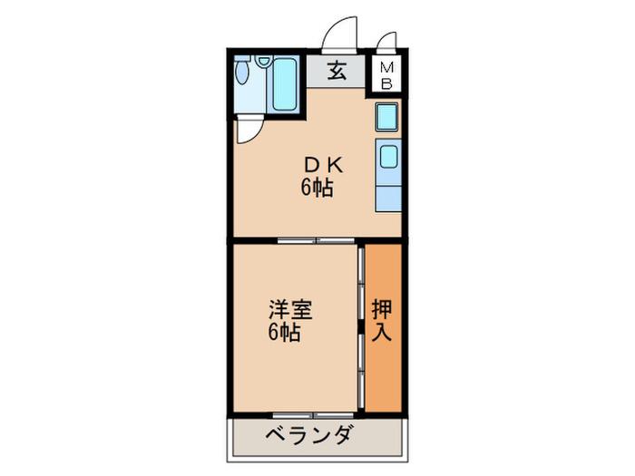 リブモアイマイケ(1DK/1階)の間取り写真
