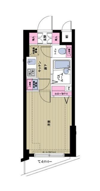 トーシンフェニックス都立大学(1K/3階)の間取り写真