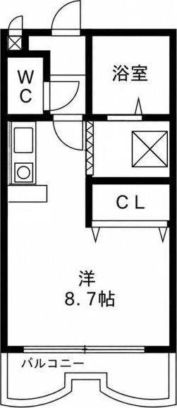 クロッシュメゾン(ワンルーム/1階)の間取り写真