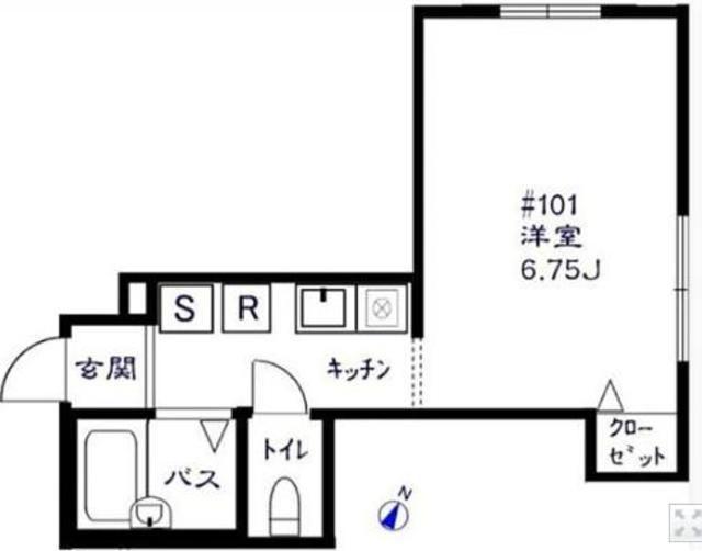 GIRASOLE ジラソーレ(1K/1階)の間取り写真