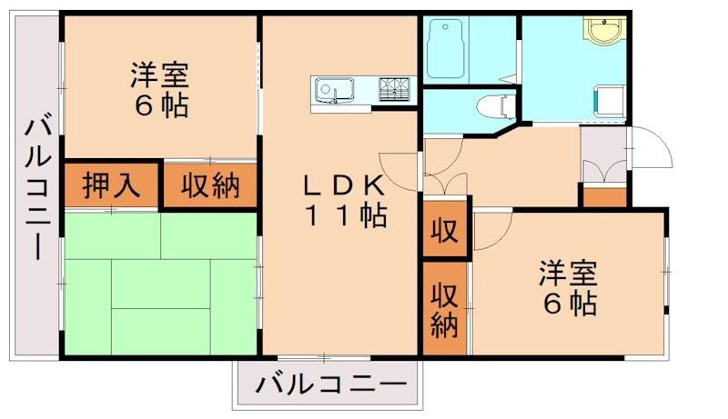 ヴィラージュ集(3LDK/1階)の間取り写真