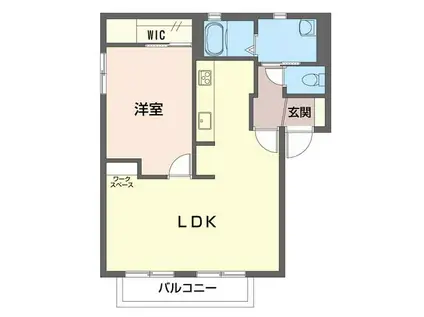 SHMサンライズ深沢 D棟(1LDK/2階)の間取り写真