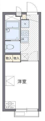 レオパレスアルファード(1K/2階)の間取り写真