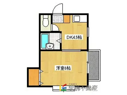 コーポヨシタケ3(1DK/3階)の間取り写真