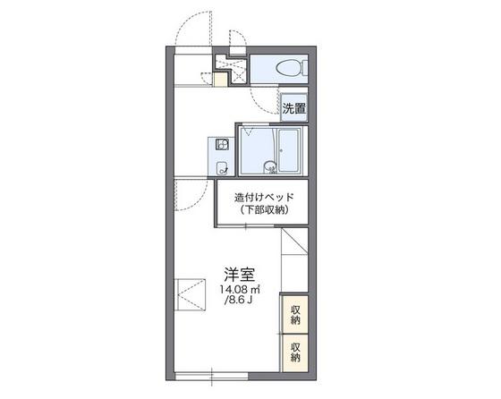レオパレス京山マスカット(1K/1階)の間取り写真