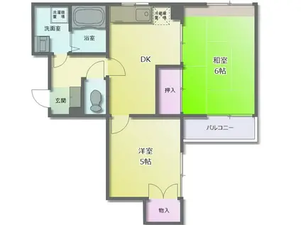 光南ガーデンハイツ(2DK/3階)の間取り写真