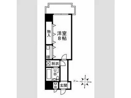 Kステーション大橋(ワンルーム/5階)の間取り写真