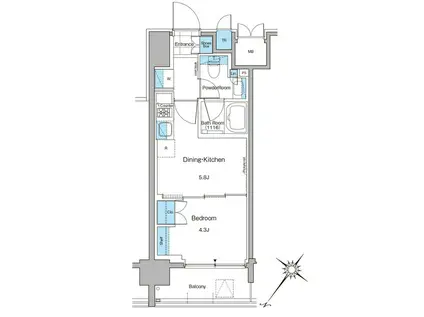 ルフォンプログレ西大井プレミア(1DK/3階)の間取り写真