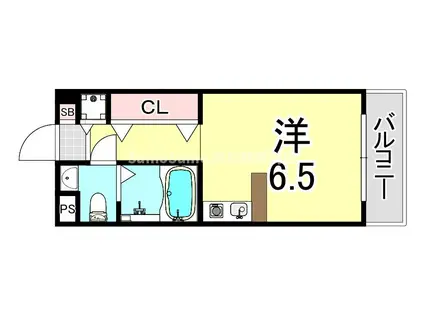 マイコート園田(ワンルーム/2階)の間取り写真