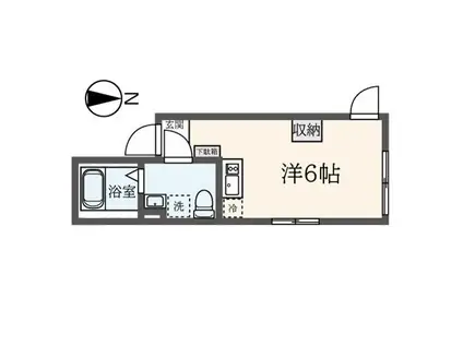 プレミア中野野方(ワンルーム/B1階)の間取り写真