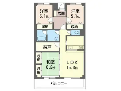 シポレックスハウス馬頭(3LDK/1階)の間取り写真