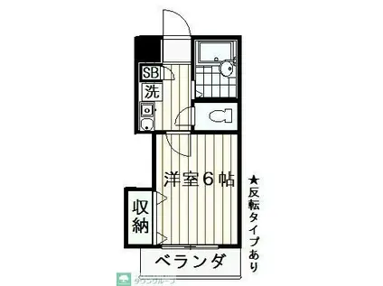 モイスペンテII(1K/1階)の間取り写真