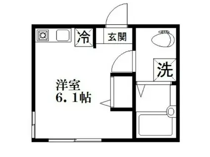 ハレ・ヨコハマ(ワンルーム/1階)の間取り写真