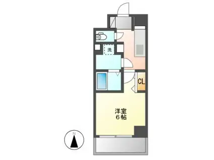 プルクラ今池(1K/11階)の間取り写真