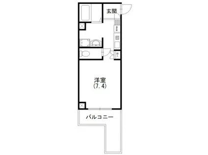 クリエイトダイアナI(ワンルーム/3階)の間取り写真