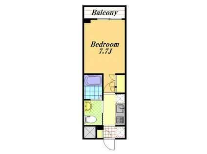 イーストサイドレジデンス(1K/1階)の間取り写真