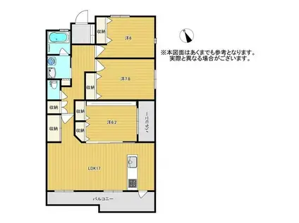 エルシア(3LDK/2階)の間取り写真