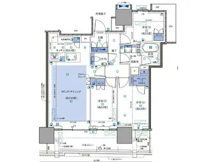 幕張ベイパーク ライズゲートタワー(3LDK/19階)の間取り写真