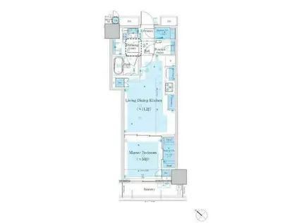 MID TOWER GRAND(1LDK/6階)の間取り写真