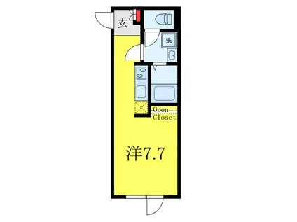 アトリオフラッツ西池袋(ワンルーム/2階)の間取り写真