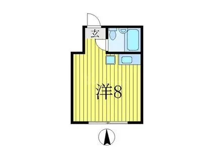 メゾンササキ(ワンルーム/2階)の間取り写真