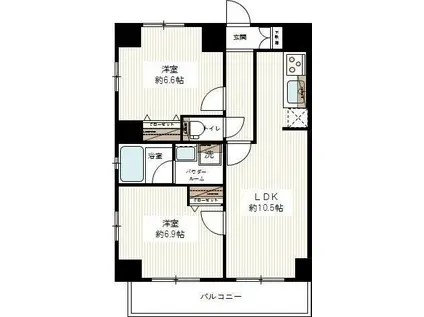 LEXE日暮里ID(2LDK/10階)の間取り写真
