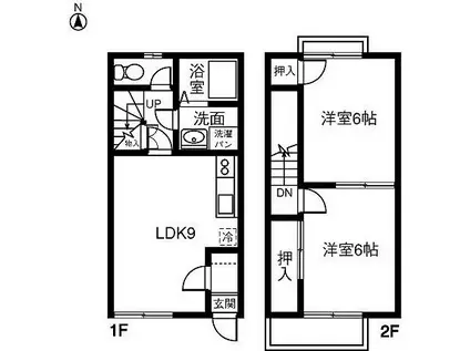 DUPLEX国王65(2LDK/1階)の間取り写真