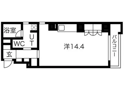 ソーレブリアンテ(ワンルーム/5階)の間取り写真