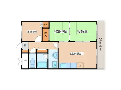 パークサイドアベニュー(3LDK/2階)の間取り写真