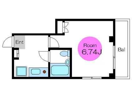 ハイツコモリヤ(1K/2階)の間取り写真