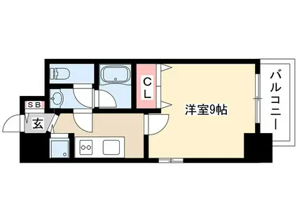 プロシード新栄(1K/6階)の間取り写真