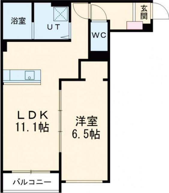 RIGEL EIN(1LDK/1階)の間取り写真