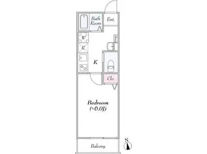 TS CUORE 浮間舟渡I(1K/3階)の間取り写真