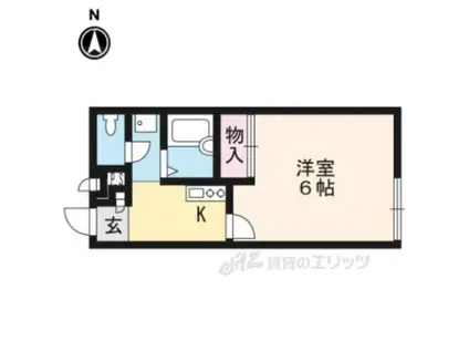 レオパレス宝ヶ池(1K/2階)の間取り写真