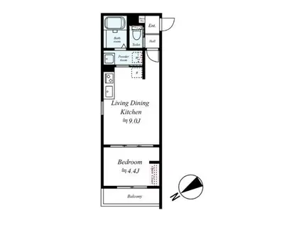 GRADUS八千代台VII(1LDK/2階)の間取り写真