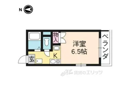 フューチャードリーム北野(1K/1階)の間取り写真