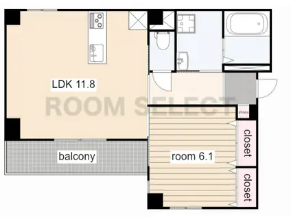 中区大須1丁目PJ(1LDK/2階)の間取り写真