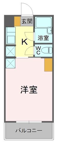 サンホープミノベ(1K/1階)の間取り写真