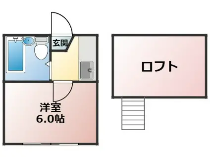 リモーネ(1K/2階)の間取り写真