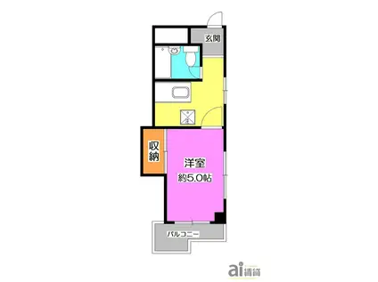 エスポワール マンション(1K/2階)の間取り写真