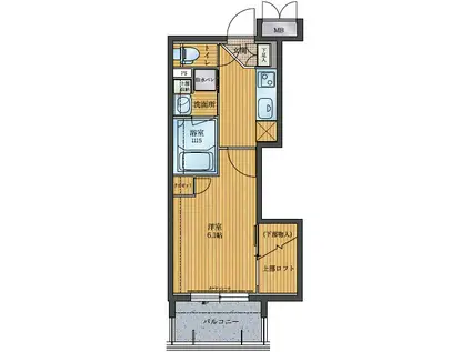 アクタス天神パークシティ(1K/5階)の間取り写真