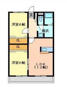 グレイス ヴィラ(2LDK/2階)の間取り写真