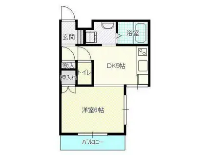 キャンパスCIYT丸山(1DK/2階)の間取り写真