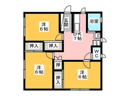 フォレストヴィラ(3DK/2階)の間取り写真