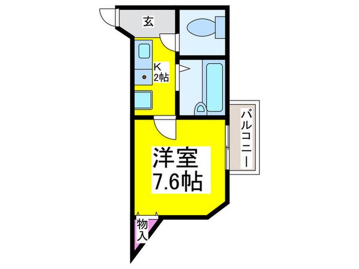 コモドライフ(1K/2階)の間取り写真