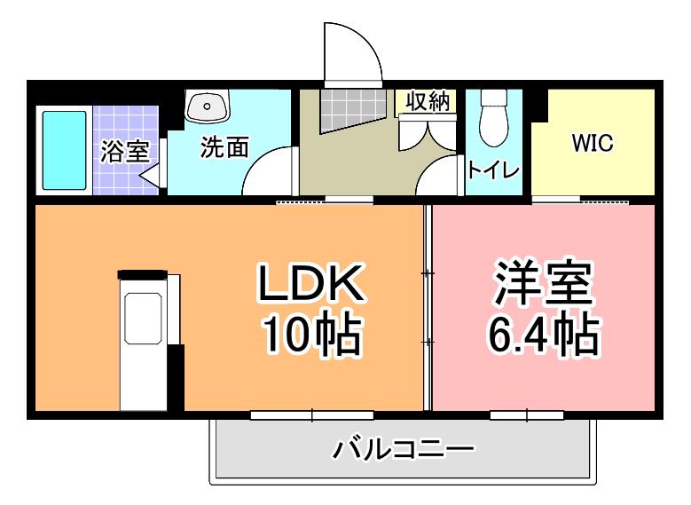 サニーヴィラ堂端 B棟(1LDK/1階)の間取り写真