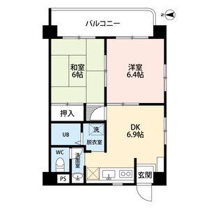 グランドステータス林(2DK/3階)の間取り写真